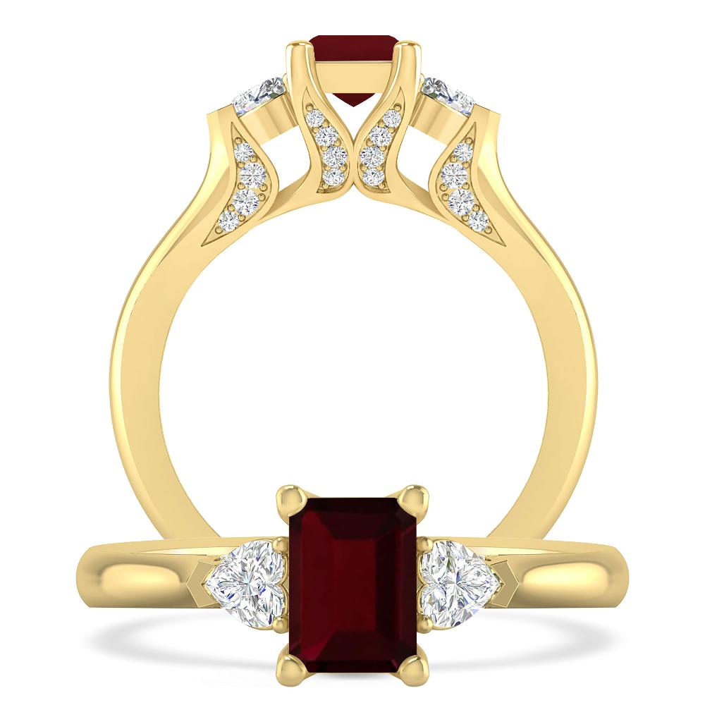 Yellow Gold - Garnet