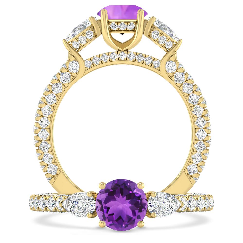 Yellow Gold - Amethyst