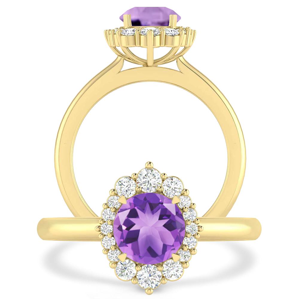 Yellow Gold - Amethyst
