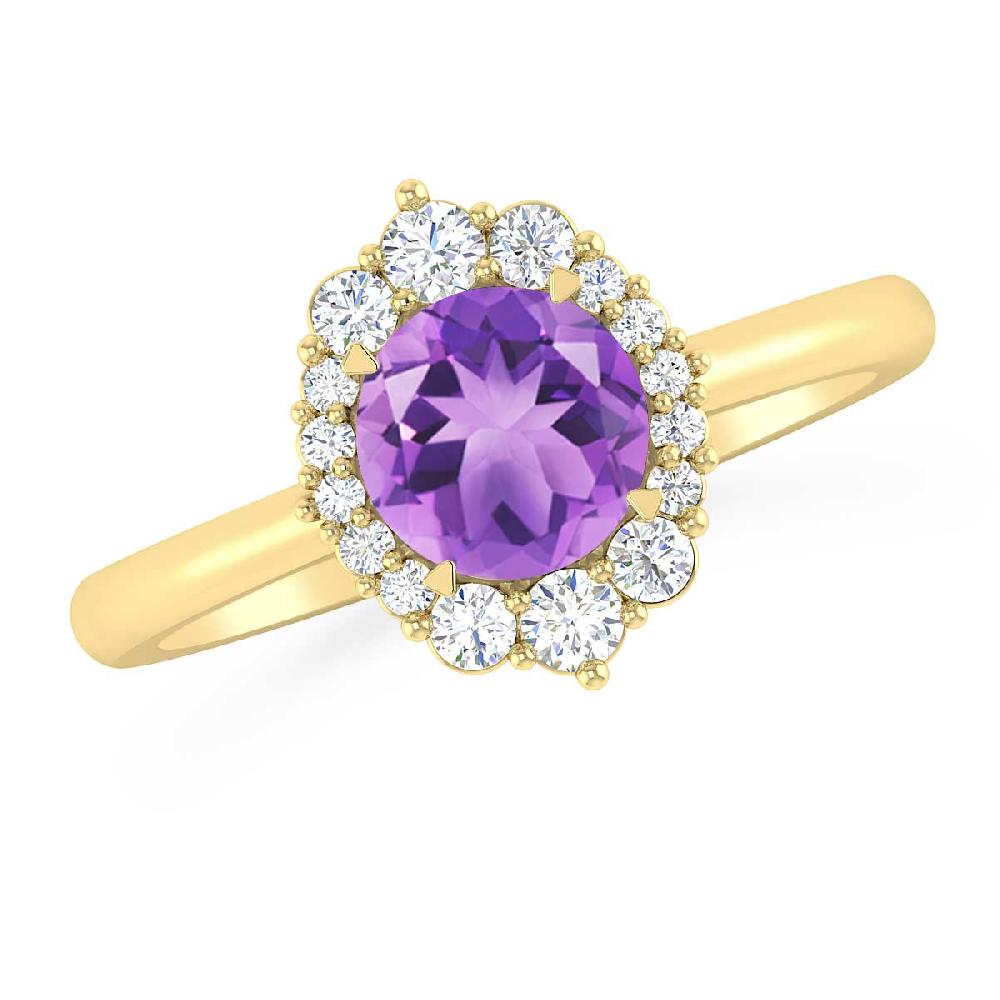 Yellow Gold - Amethyst