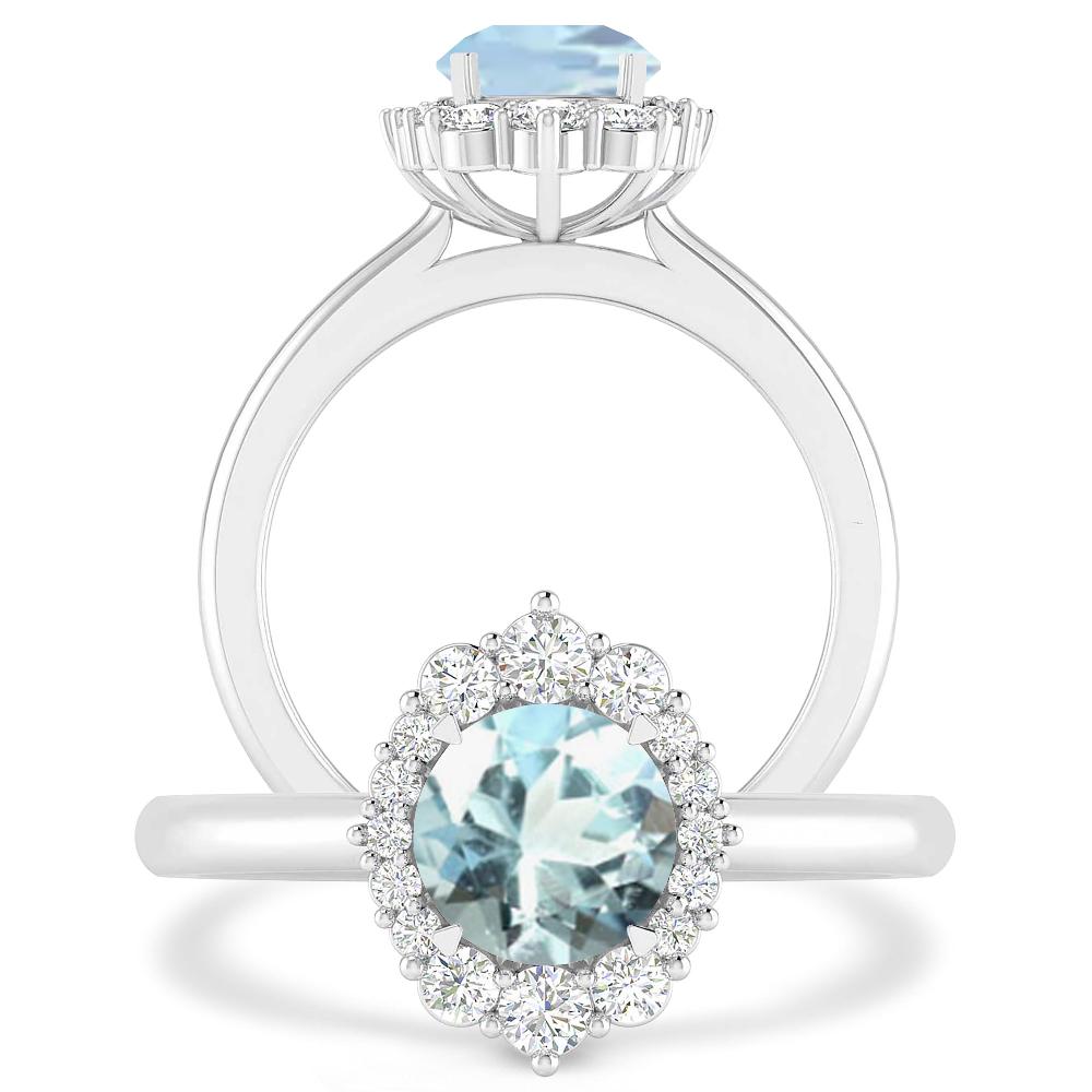 White Gold - Aquamarine