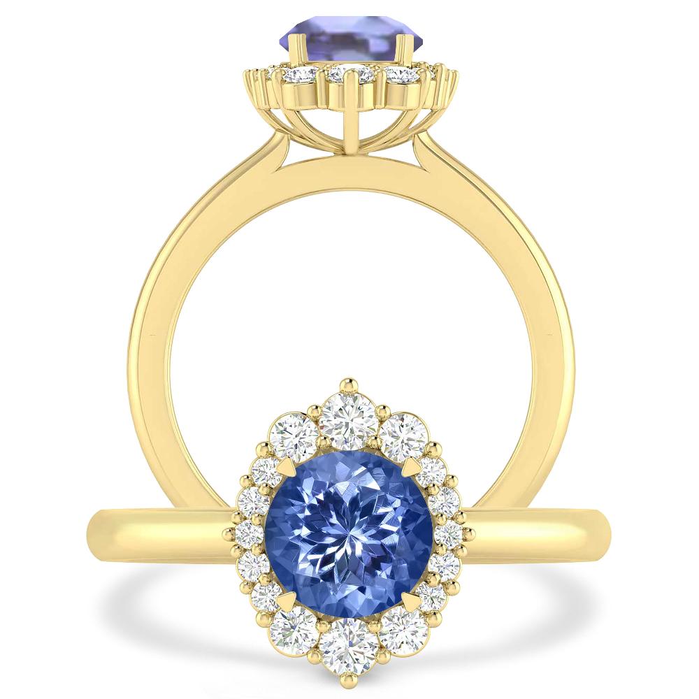 Yellow Gold - Tanzanite