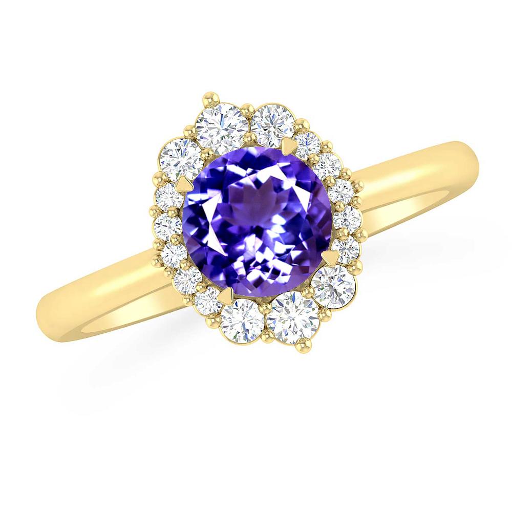 Yellow Gold - Tanzanite