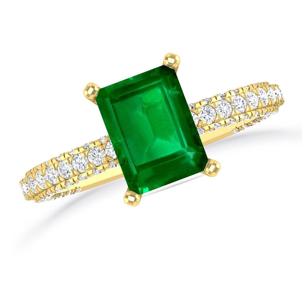 Yellow Gold - Emerald