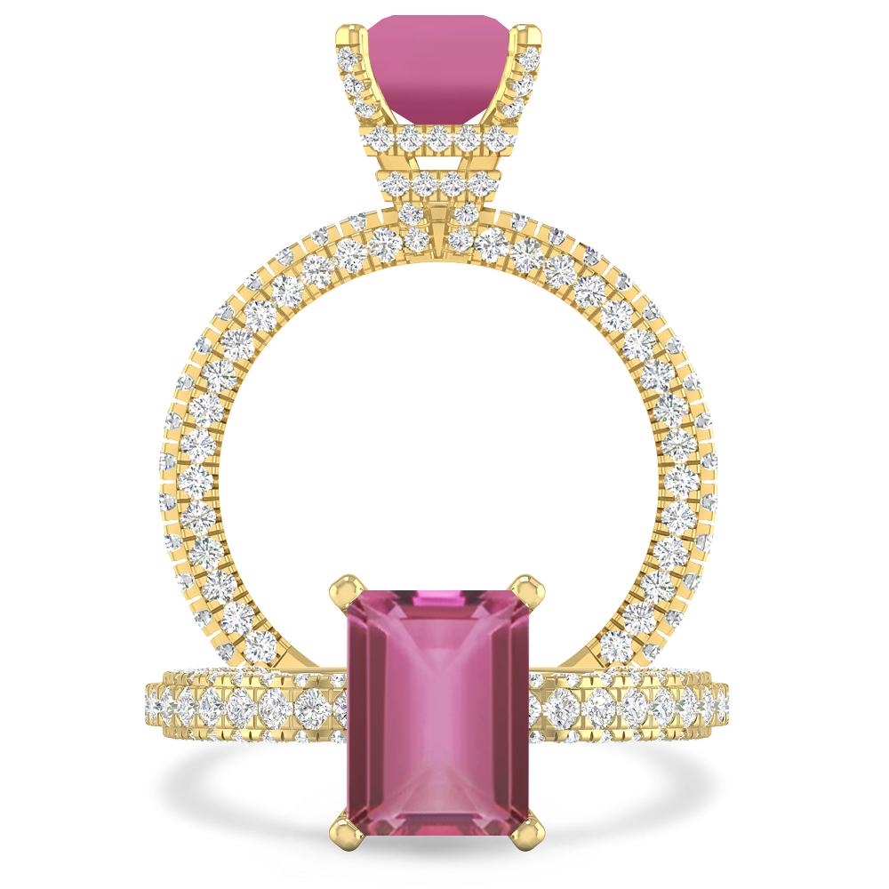 Yellow Gold - Pink Tourmaline