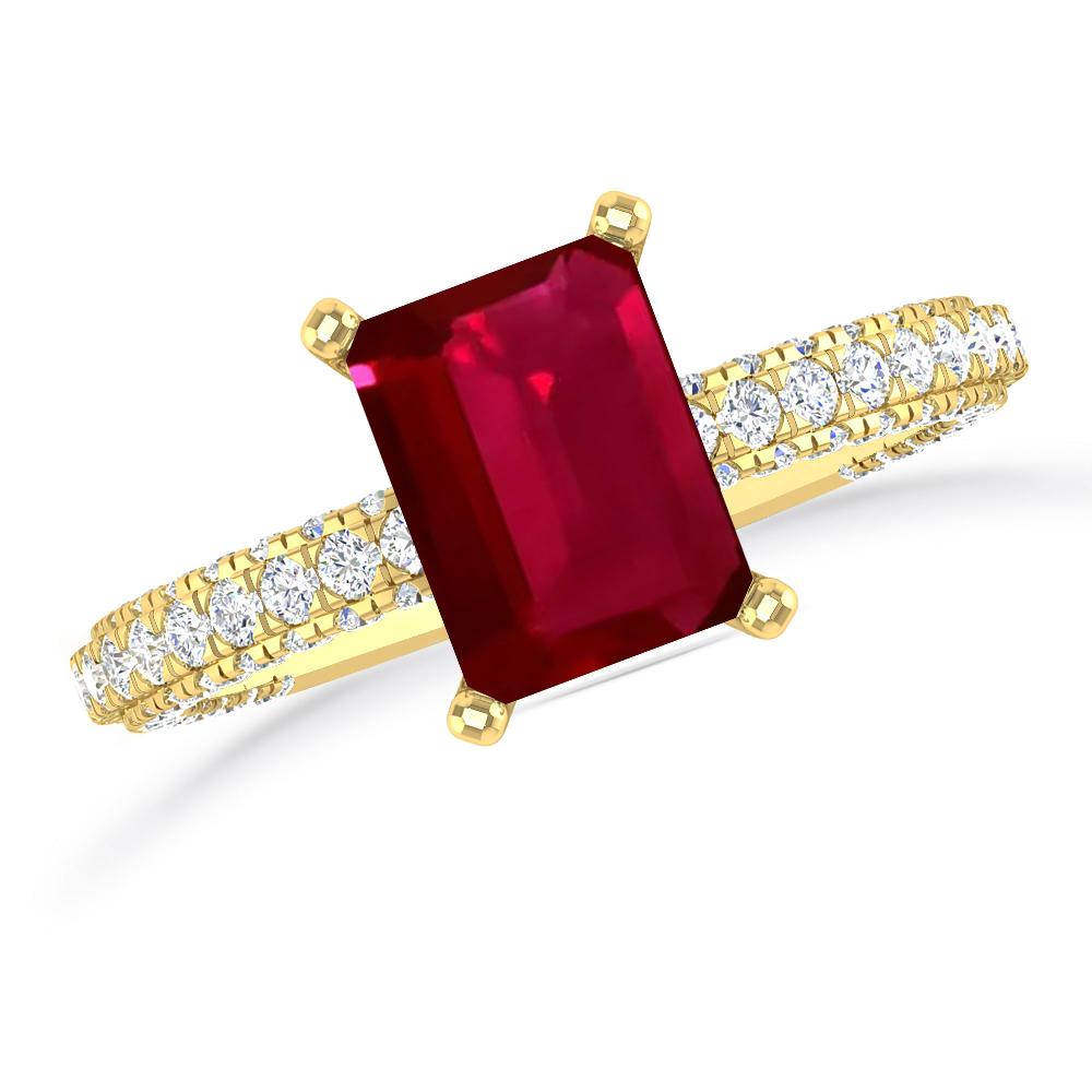 Yellow Gold - Ruby