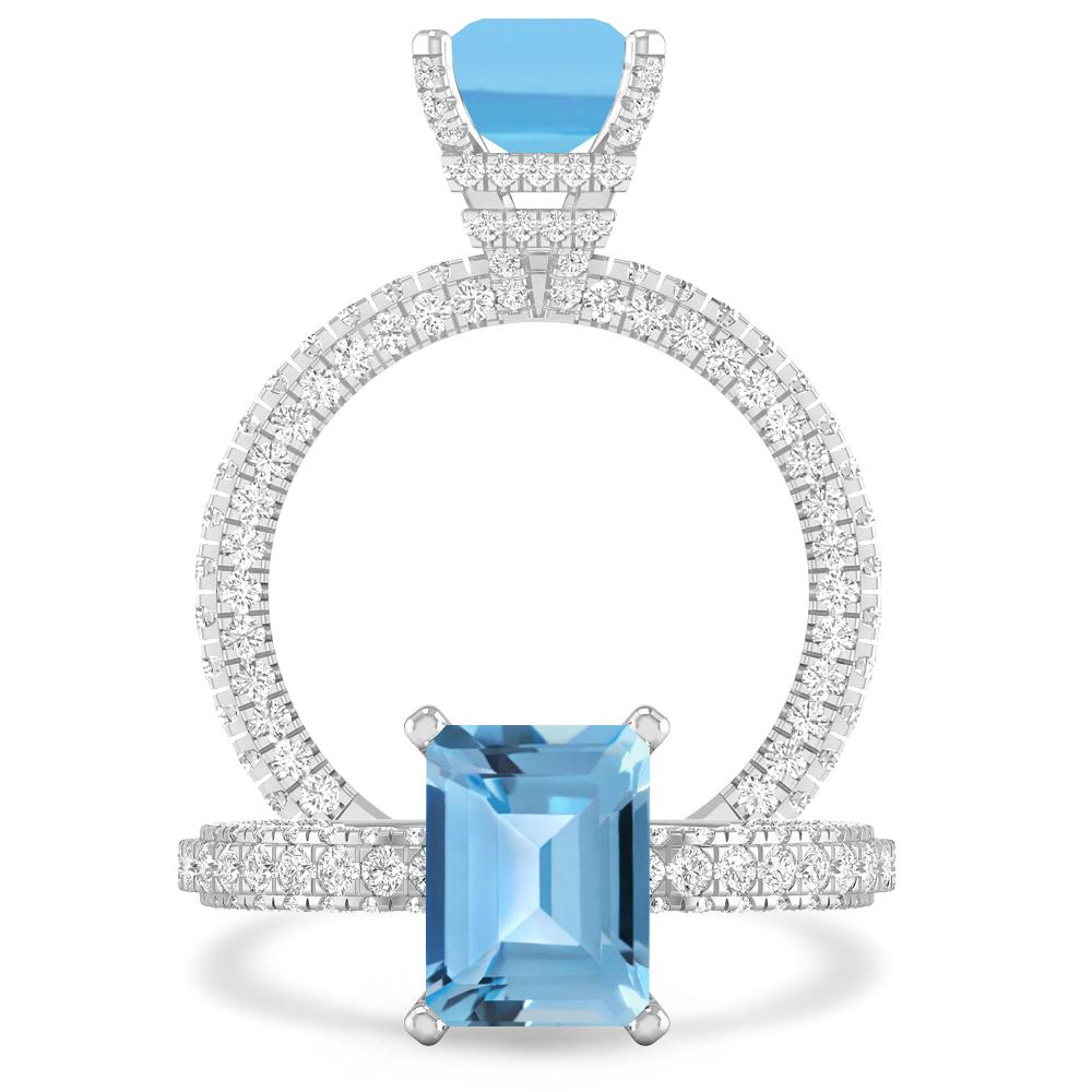 White Gold - Blue Topaz