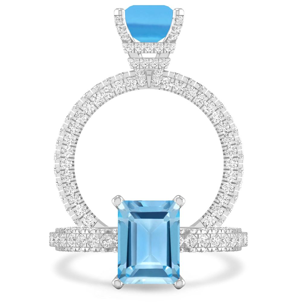 White Gold - Blue Topaz