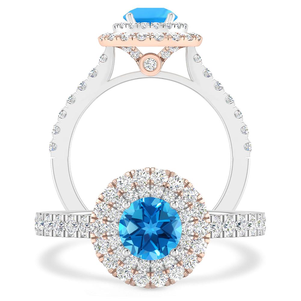 White Gold - Blue Topaz