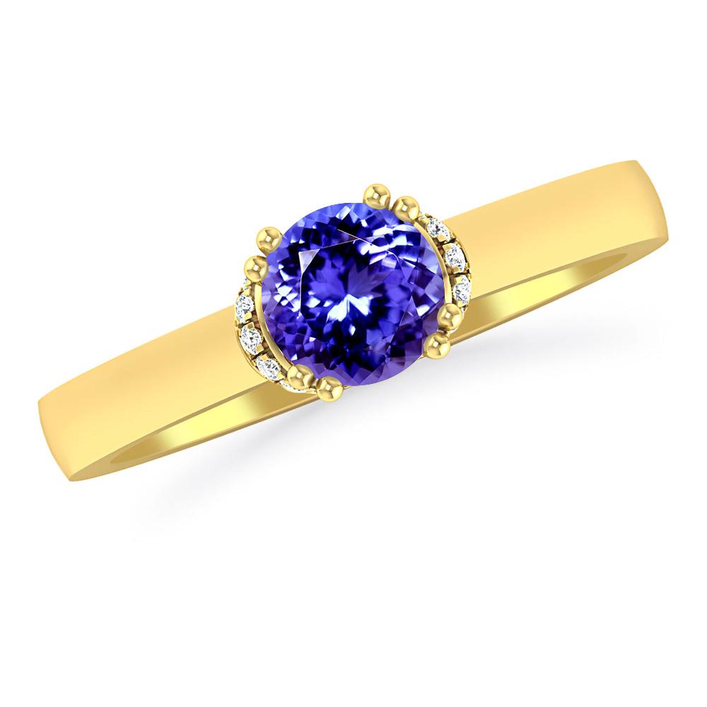 Yellow Gold - Tanzanite