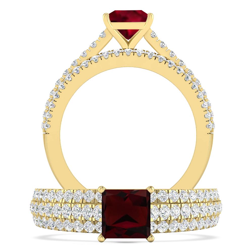 Yellow Gold - Garnet