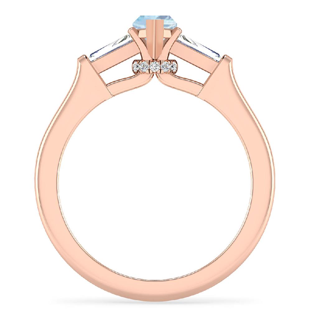 Rose Gold - Aquamarine