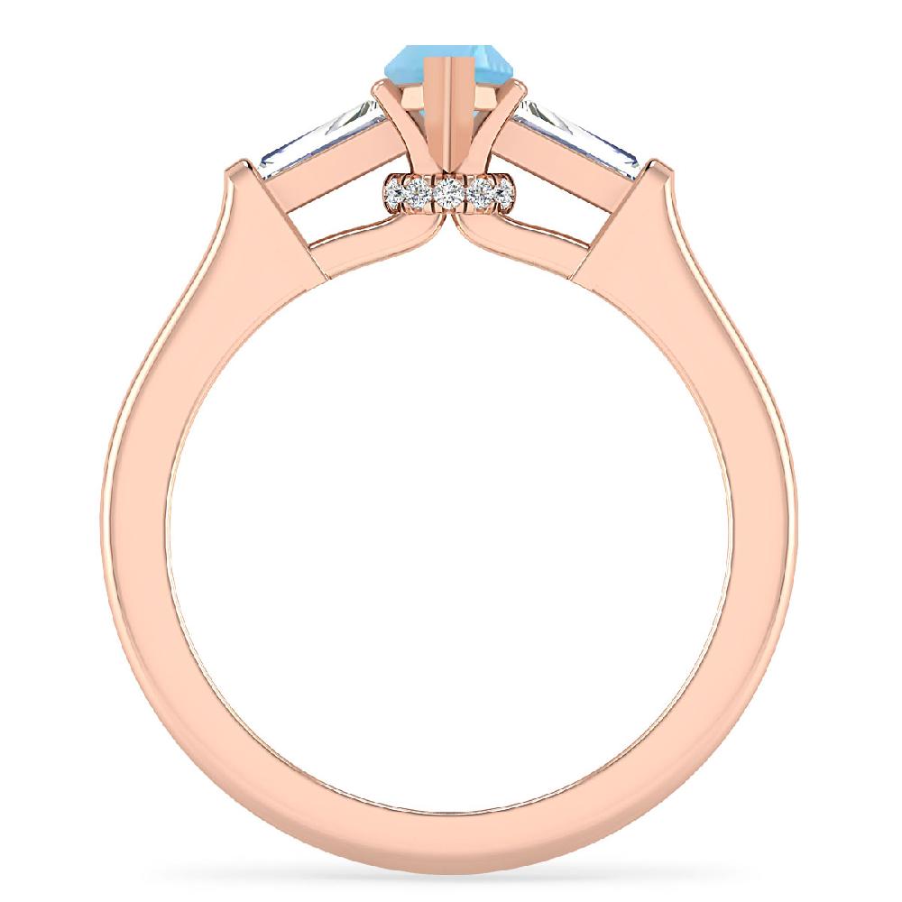 Rose Gold - Blue Topaz