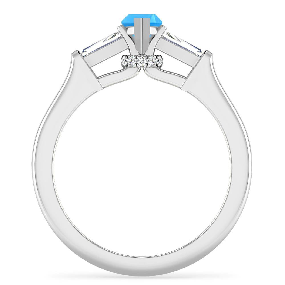 White Gold - Blue Topaz