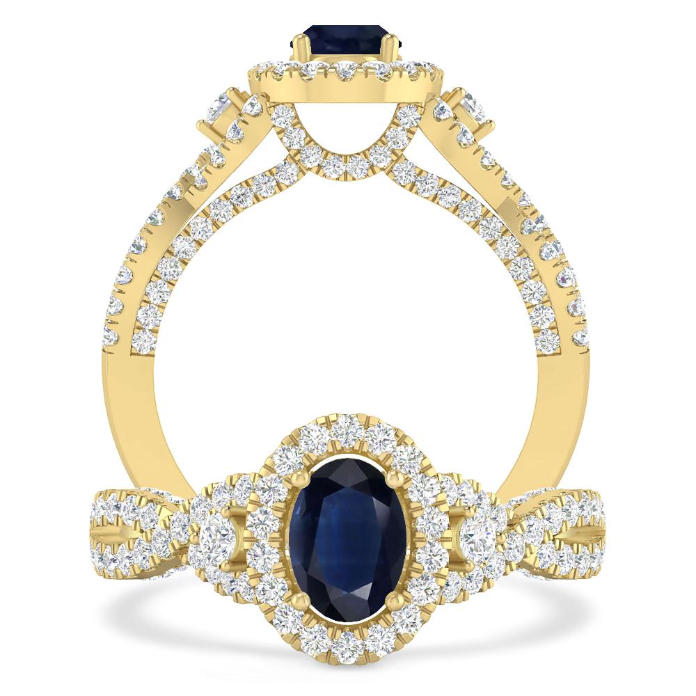 Yellow Gold - Sapphire