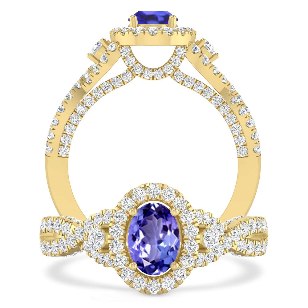 Yellow Gold - Tanzanite