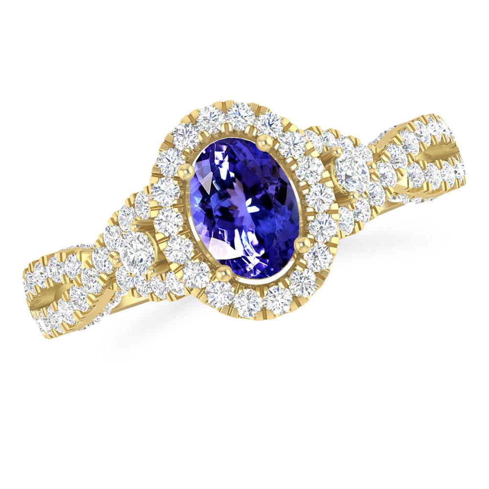 Yellow Gold - Tanzanite