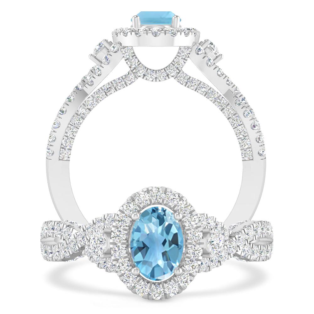 White Gold - Blue Topaz