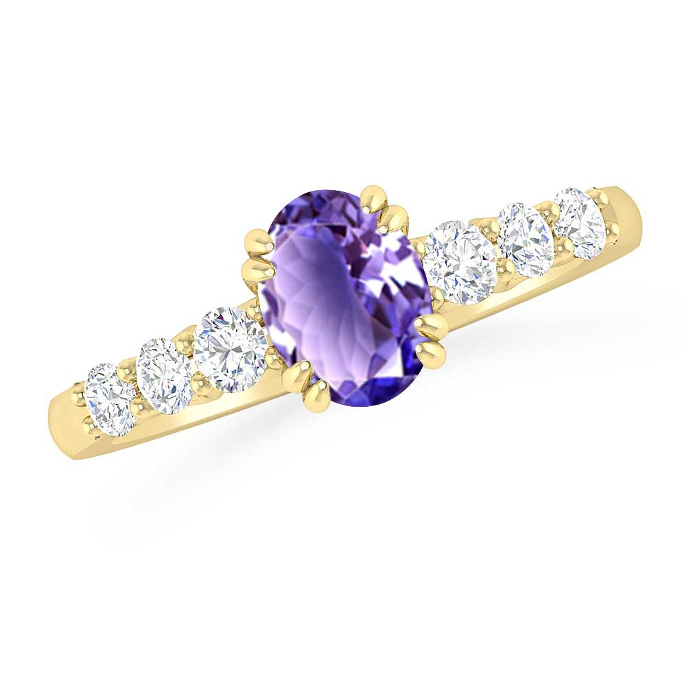 Yellow Gold - Tanzanite