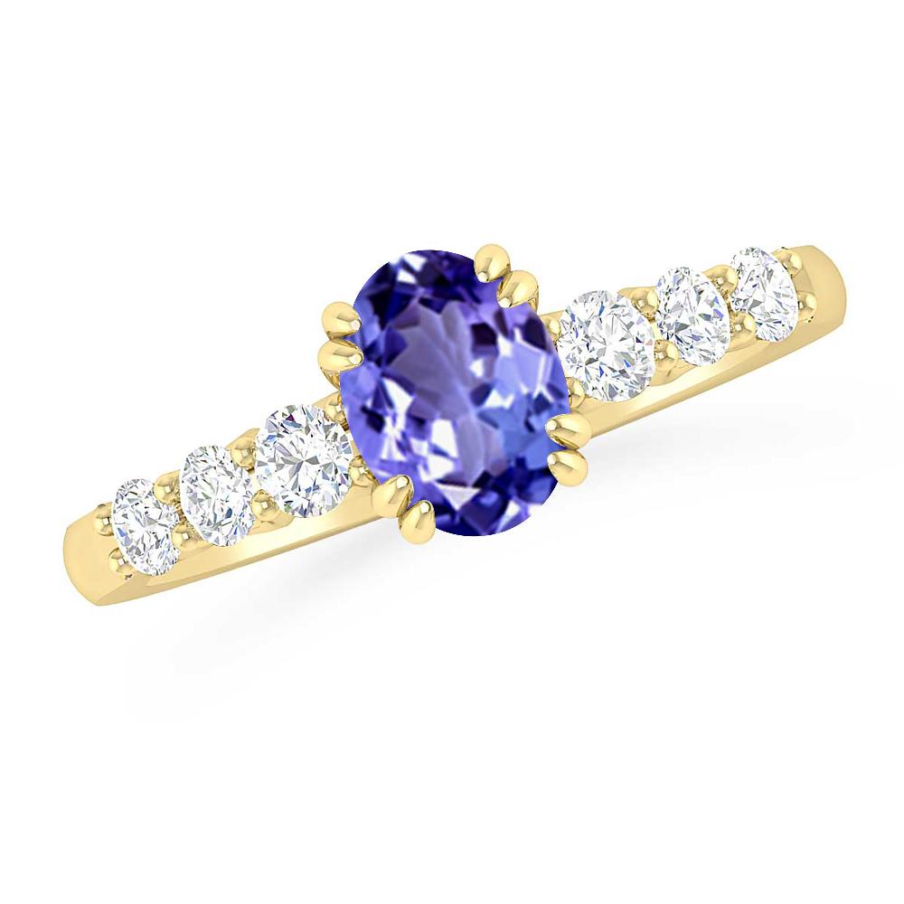 Yellow Gold - Tanzanite