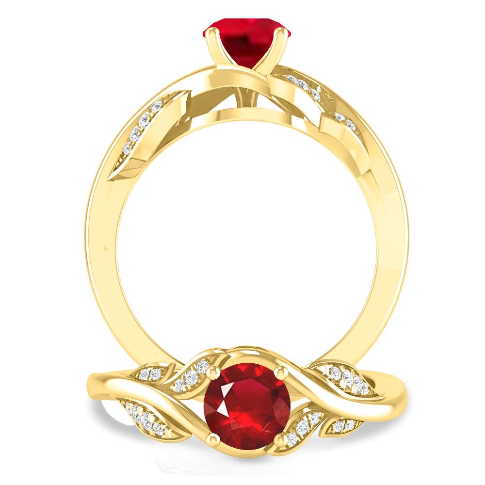 Yellow Gold - Ruby