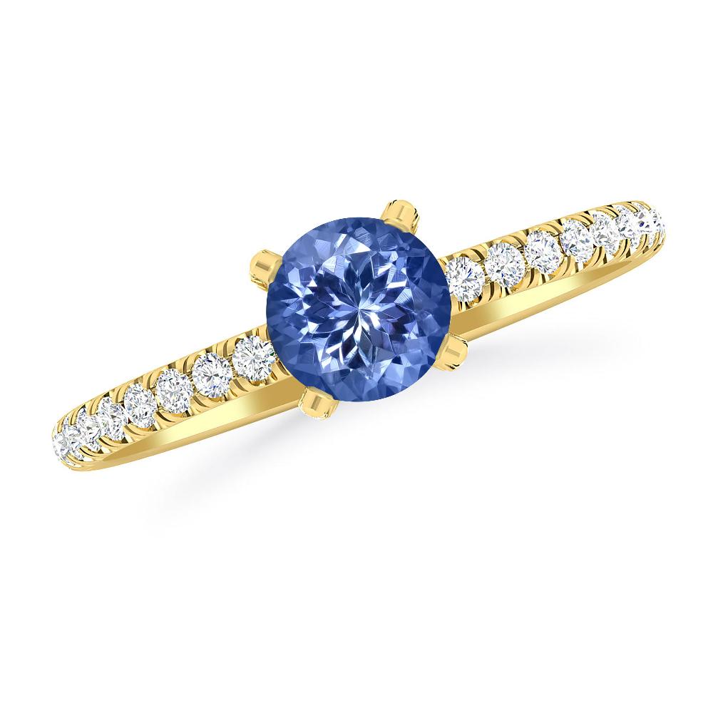 Yellow Gold - Tanzanite