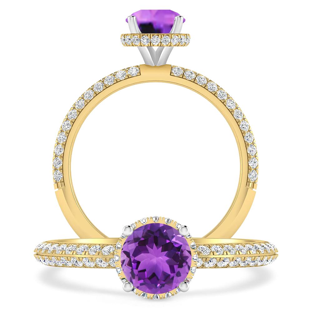 Yellow Gold - Amethyst