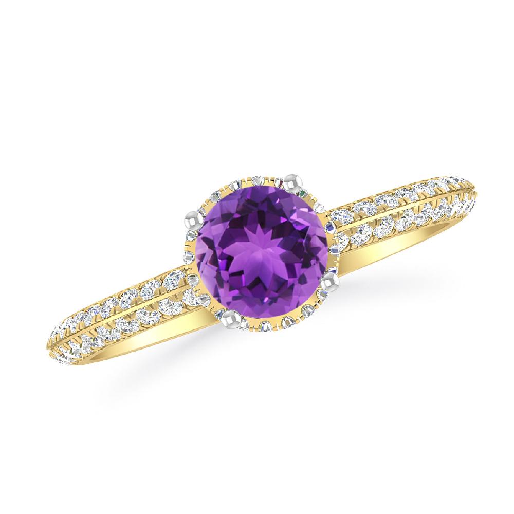 Yellow Gold - Amethyst