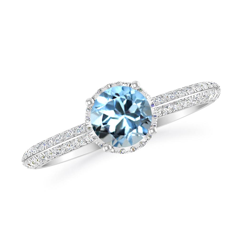 White Gold - Aquamarine