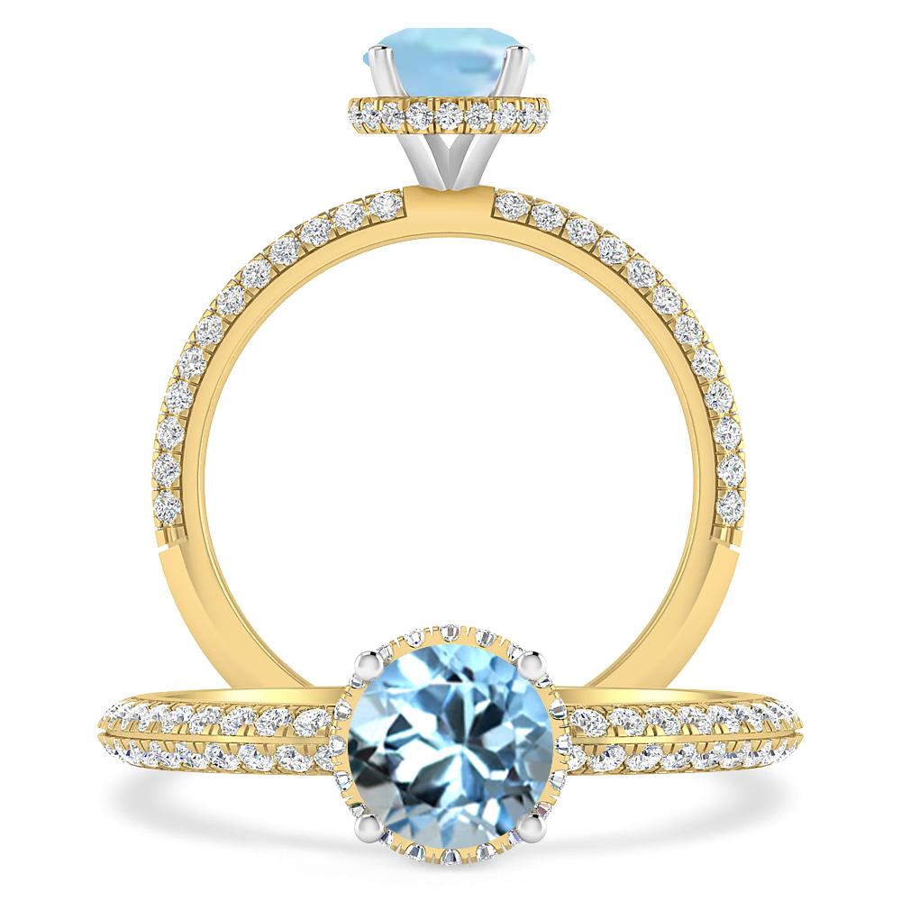Yellow Gold - Aquamarine