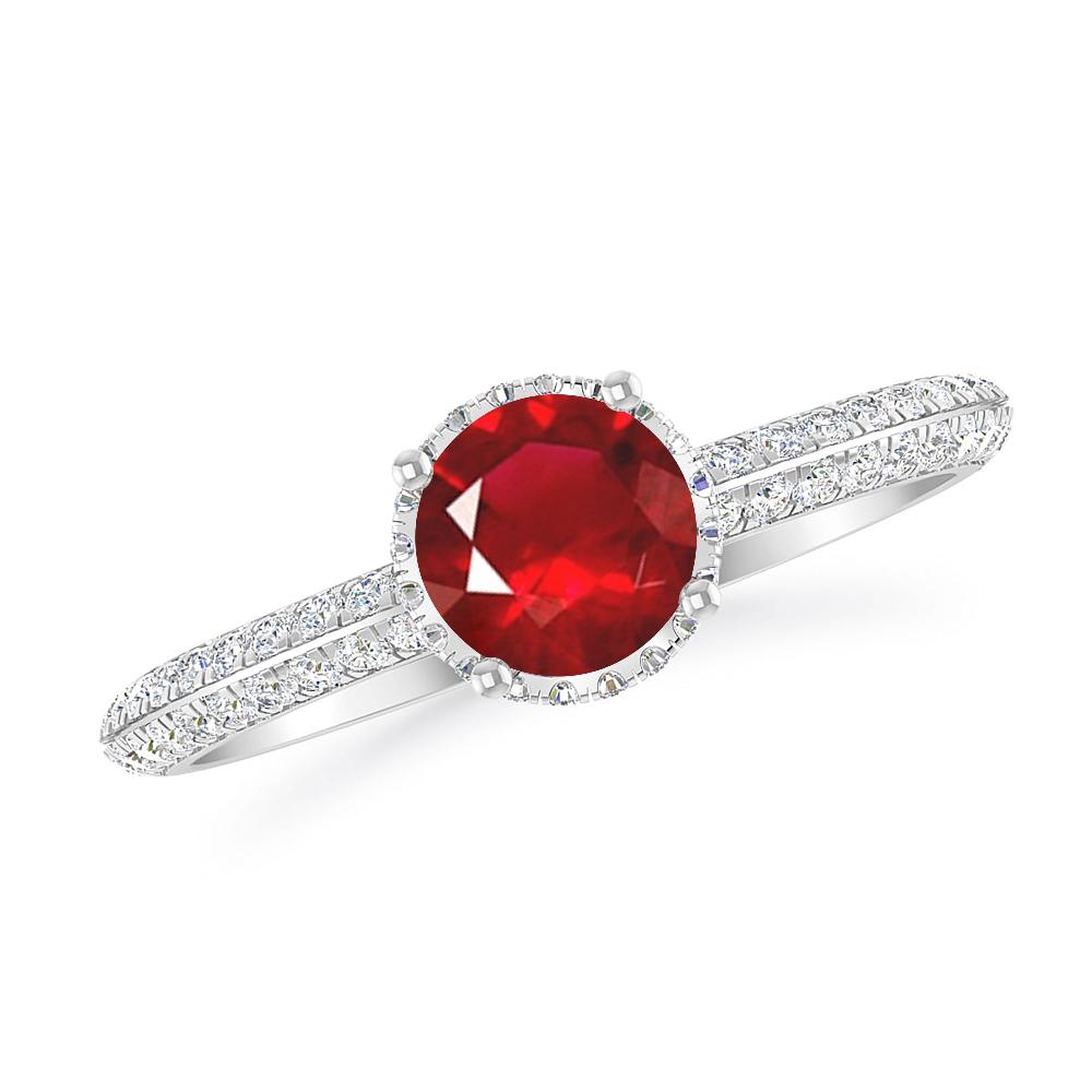 White Gold - Ruby