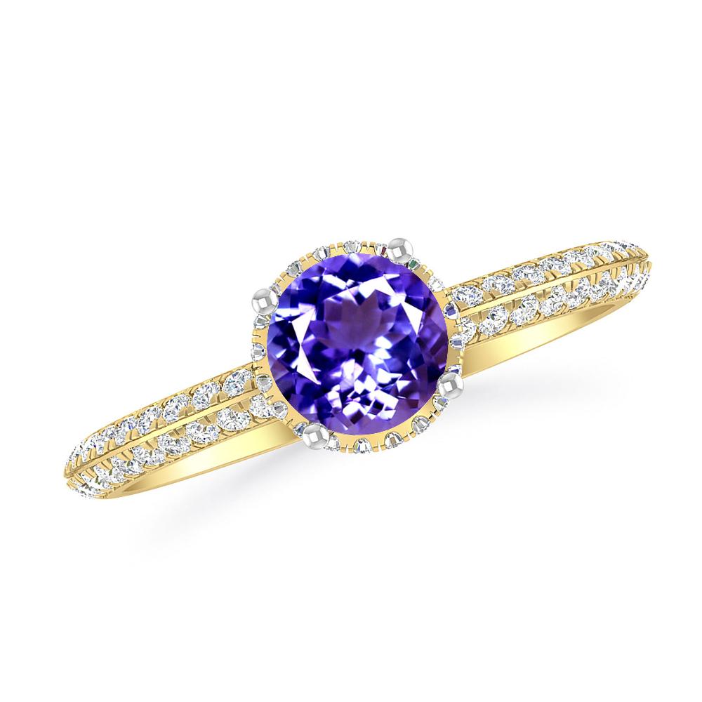 Yellow Gold - Tanzanite