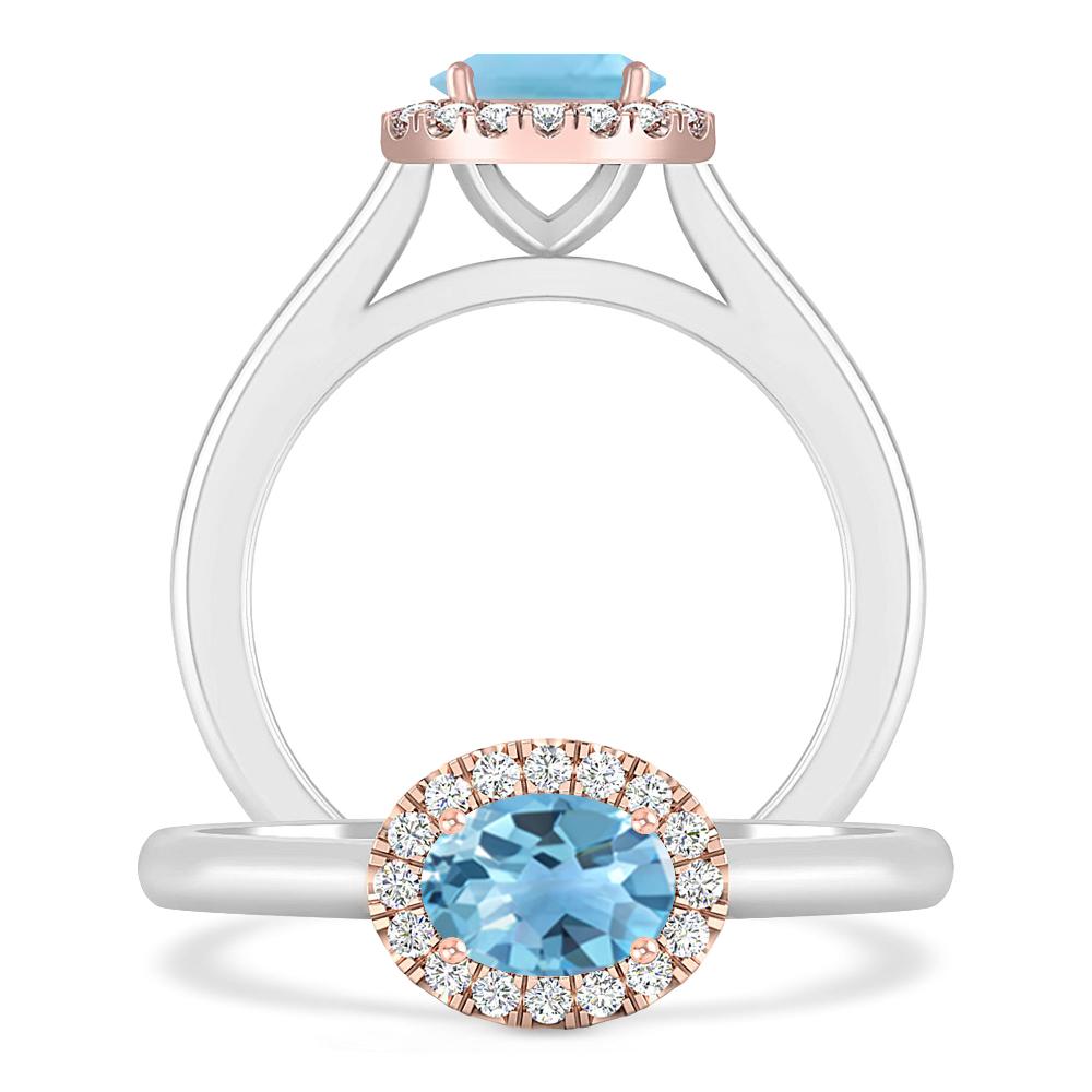 White Gold - Blue Topaz