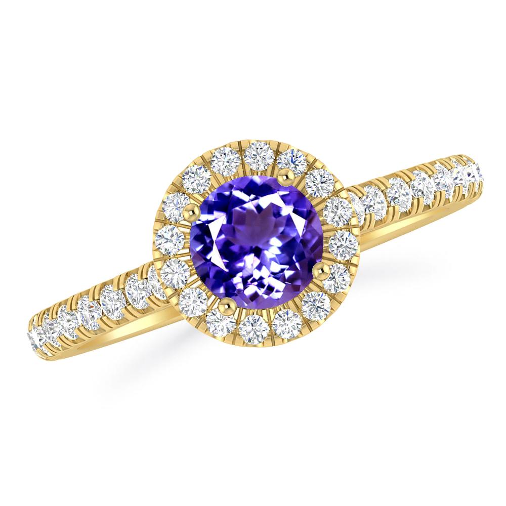 Yellow Gold - Tanzanite