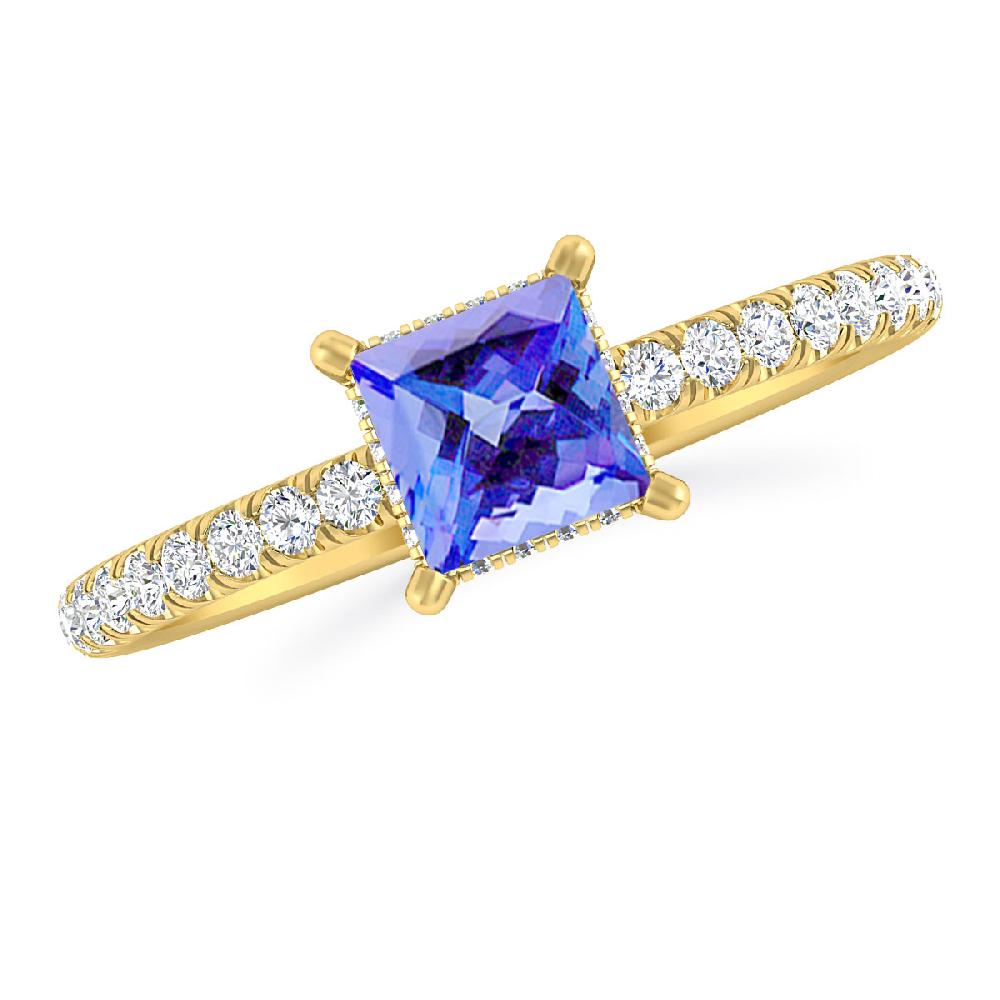 Yellow Gold - Tanzanite