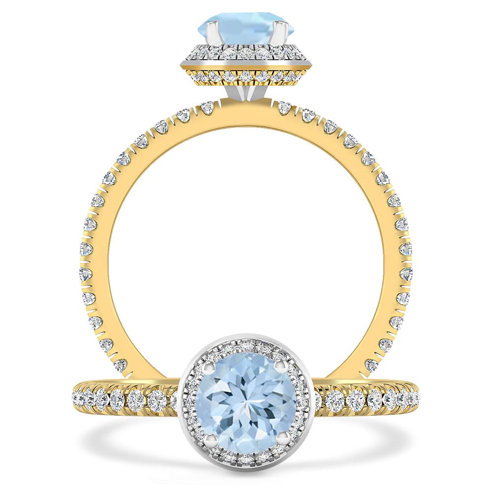 Yellow Gold - Aquamarine