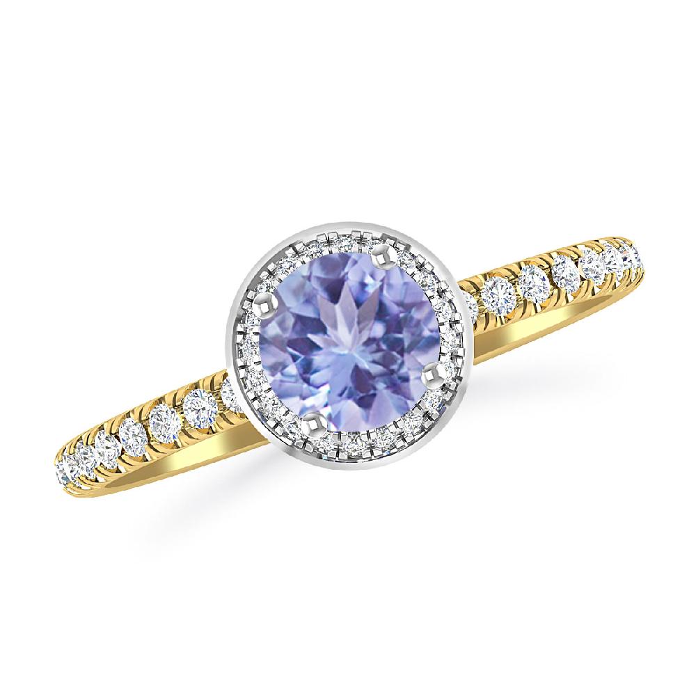 Yellow Gold - Tanzanite