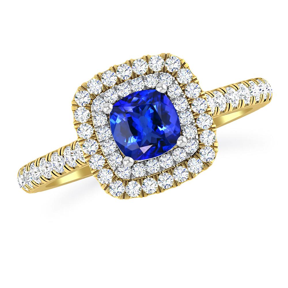 Yellow Gold - Tanzanite