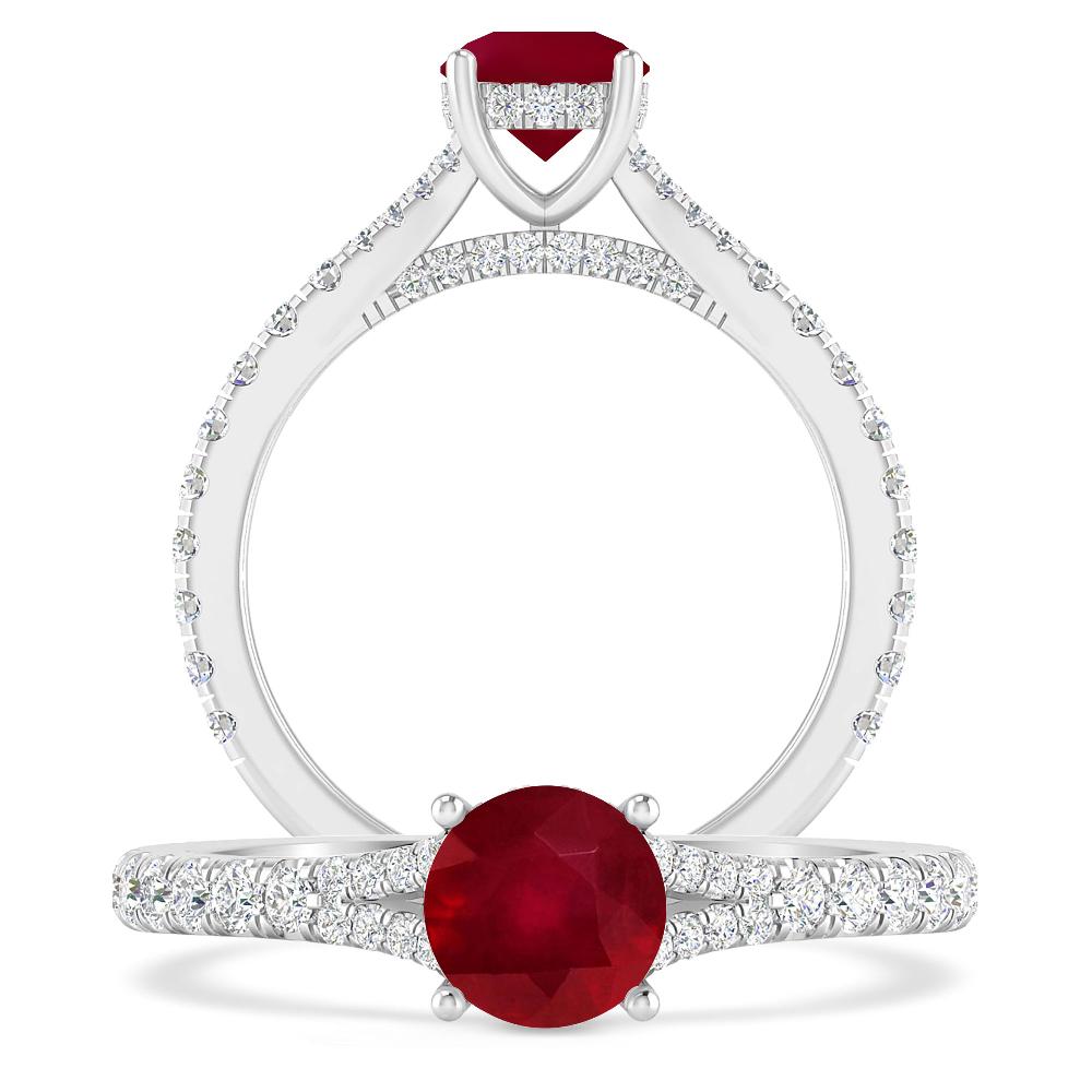 White Gold - Ruby