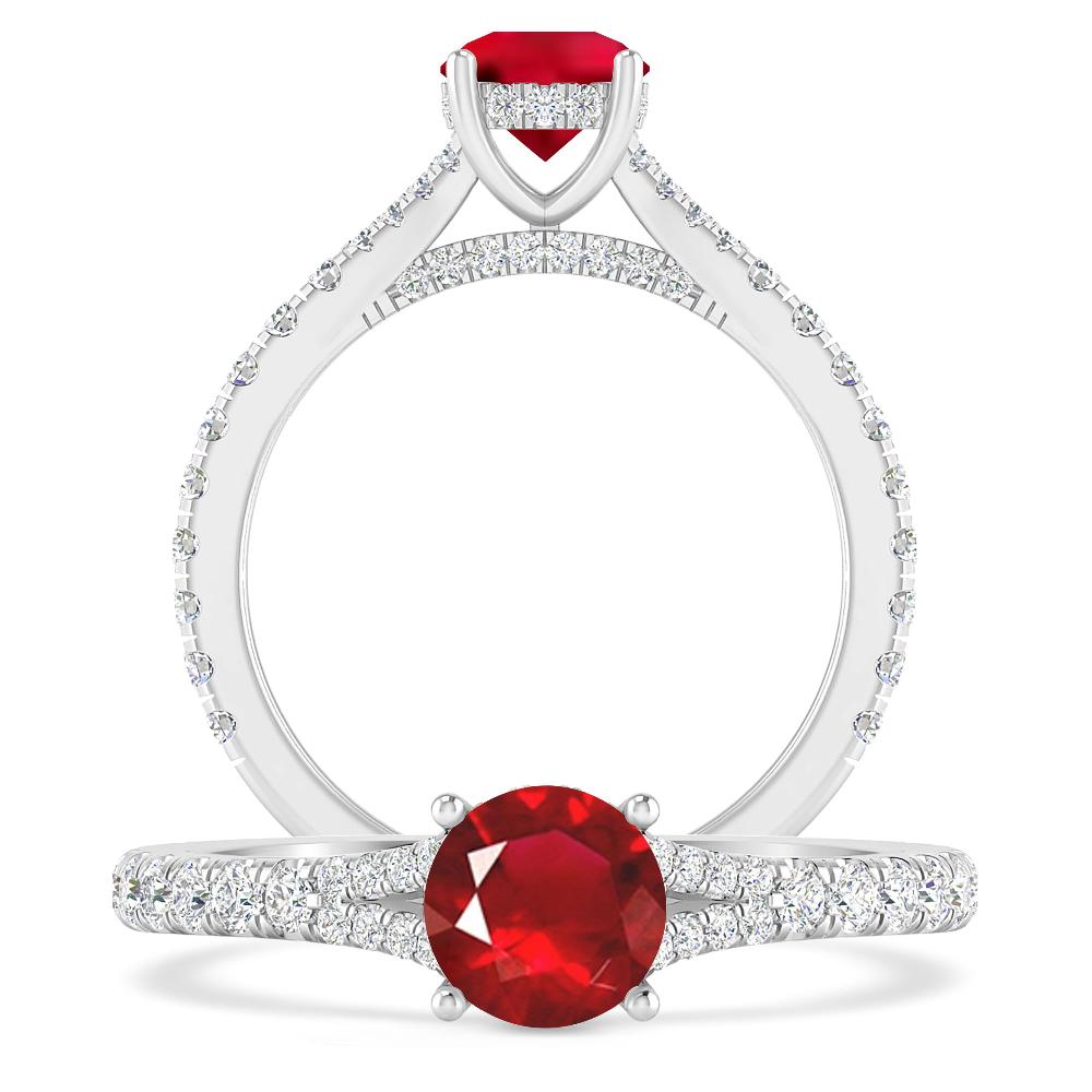 White Gold - Ruby