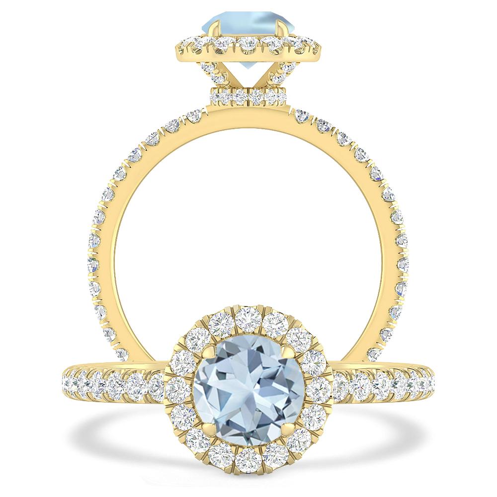 Yellow Gold - Aquamarine