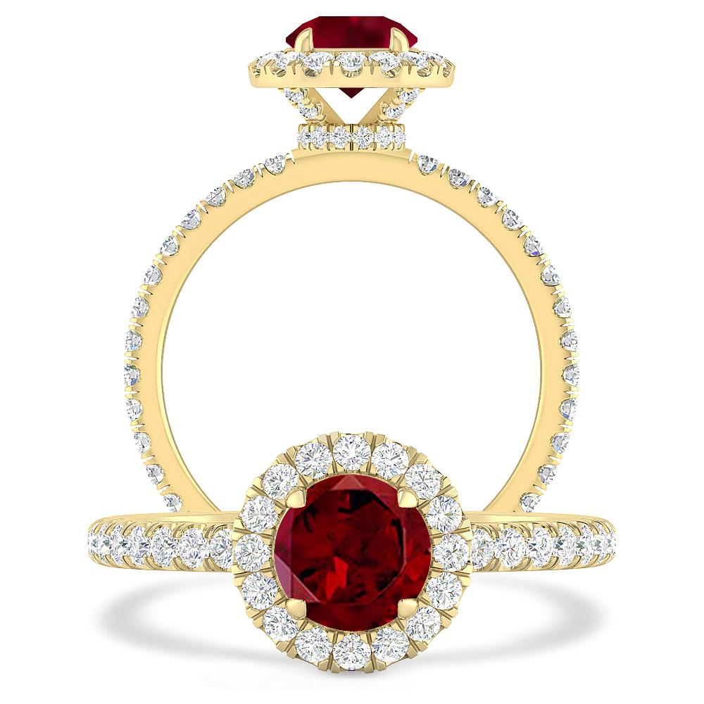Yellow Gold - Garnet
