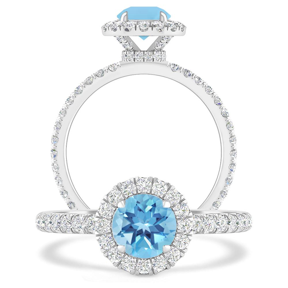 White Gold - Blue Topaz