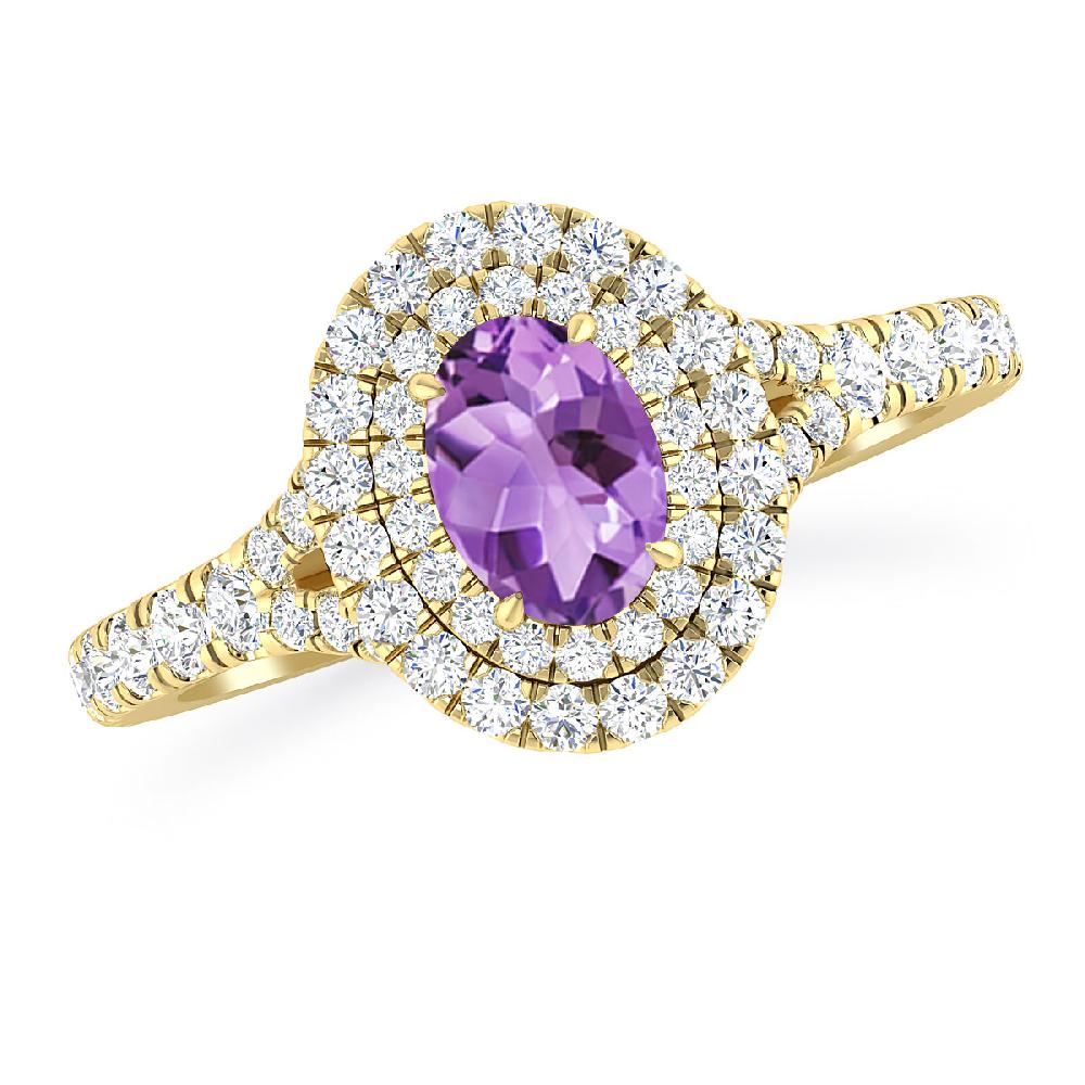 Yellow Gold - Amethyst
