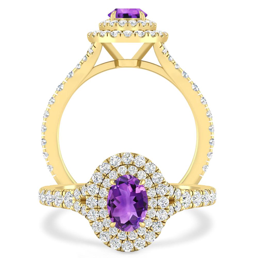 Yellow Gold - Amethyst