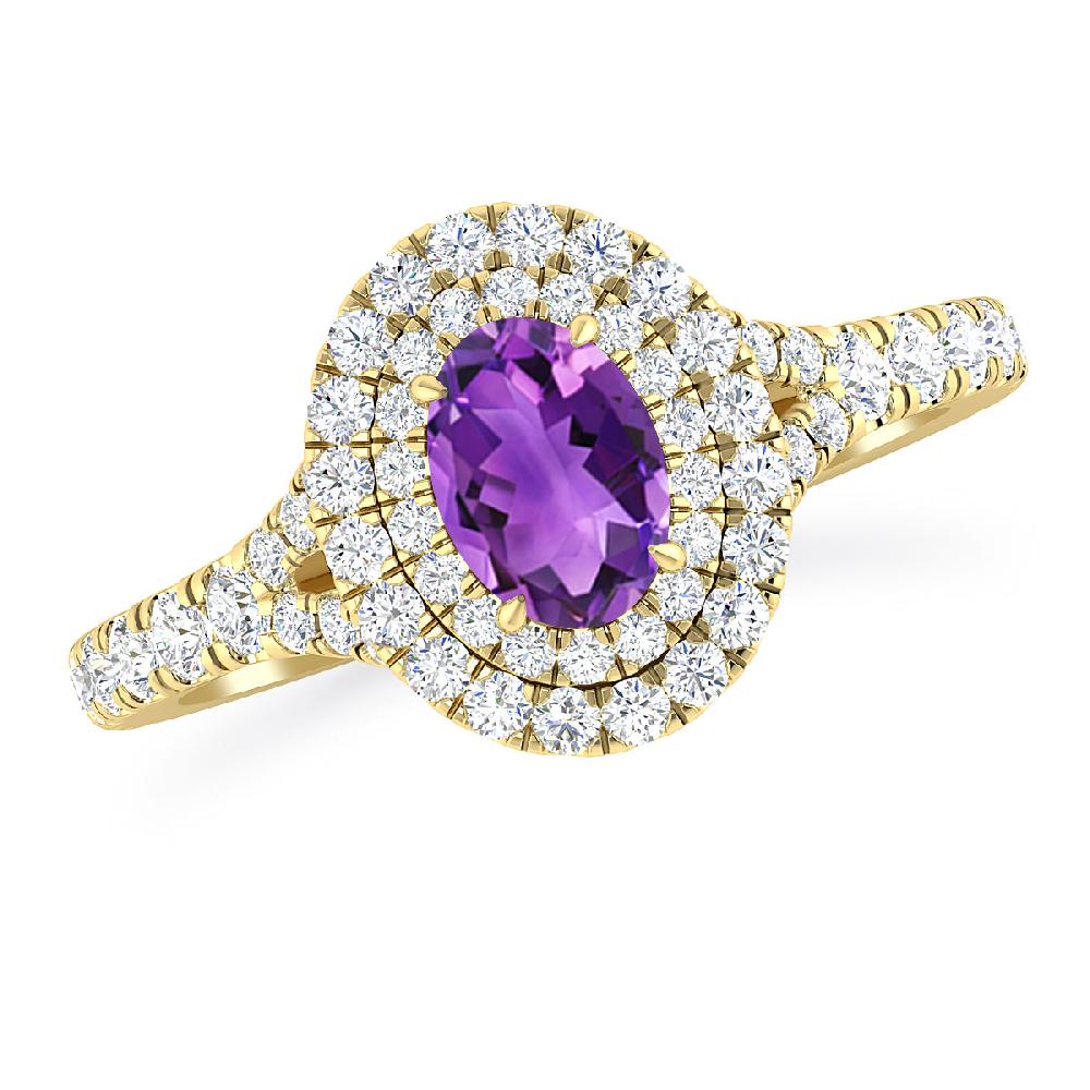 Yellow Gold - Amethyst