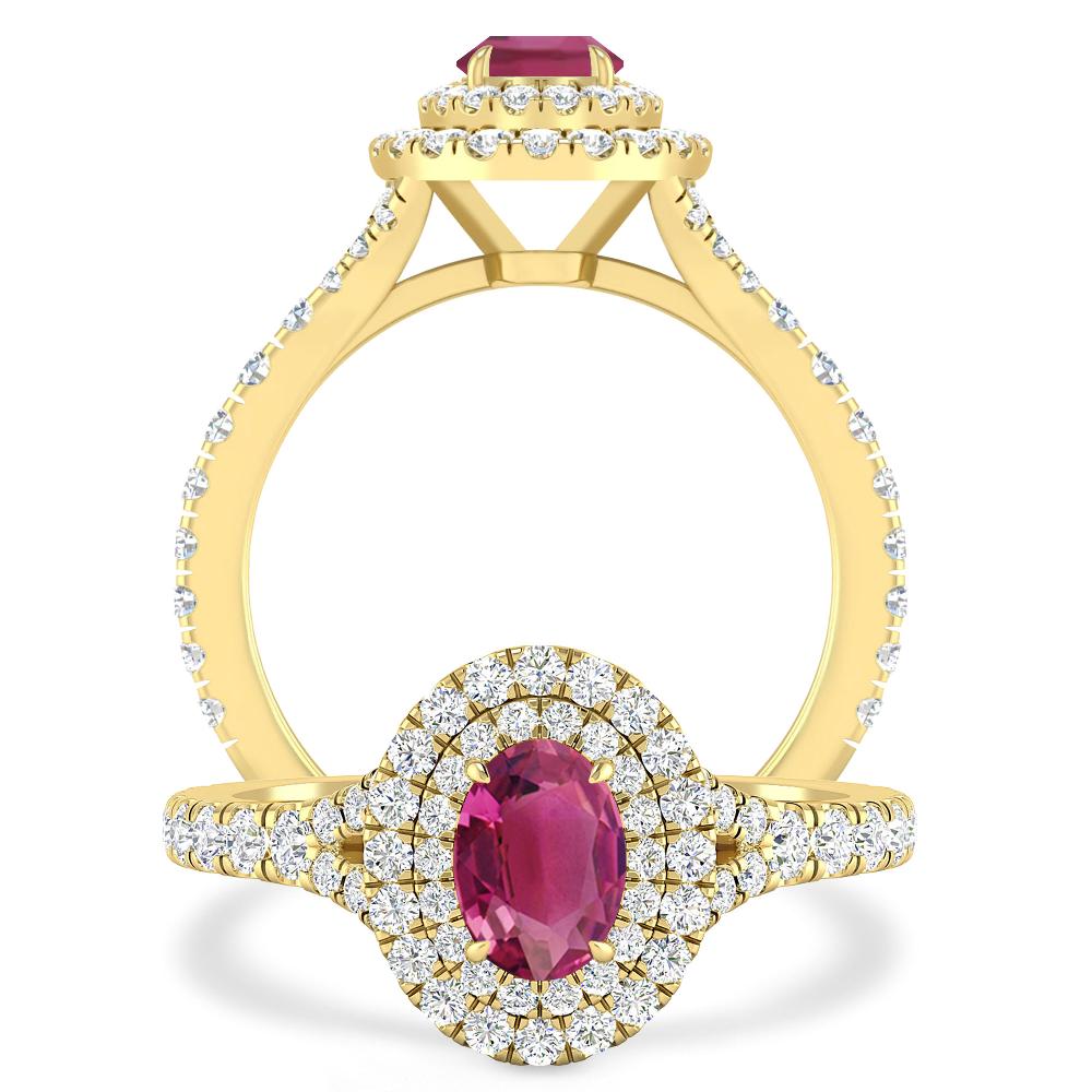 Yellow Gold - Pink Tourmaline