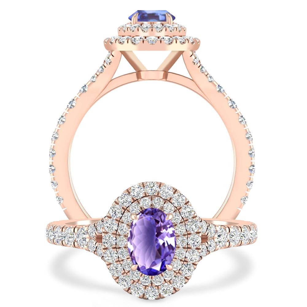 Rose Gold - Tanzanite