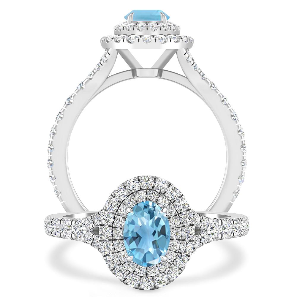 White Gold - Blue Topaz