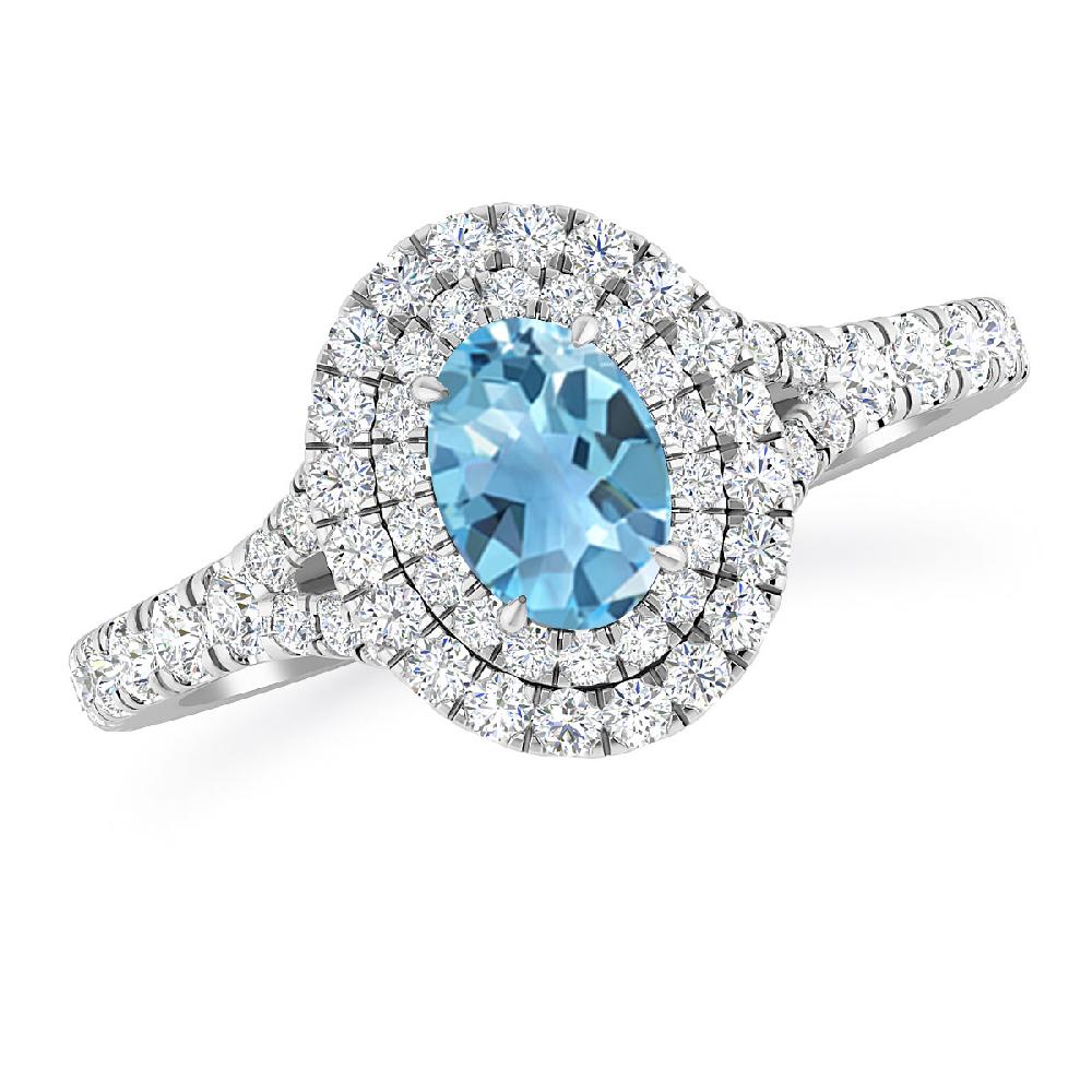 White Gold - Blue Topaz